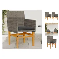 VidaXL Gartenstuhl 54 x 62 x 27 cm grau