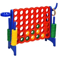 Costway Riesiges 4 Gewinnt Spielset mit Basketballkorb und Wurfspiel