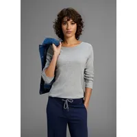 H.I.S. Langarmshirt H.I.S, Damen, Gr. 48/50, grau (grau, meliert),