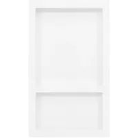 VidaXL Duschnische mit 2 Fächern Hochglanz-Weiß 41x69x9 cm