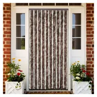 VidaXL Insektenschutz-Vorhang Beige und Hellbraun 118x220 cm Chenille