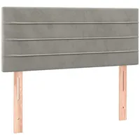 VidaXL Kopfteil, Hellgrau 80x5x78/88 cm Samt