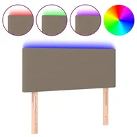 VidaXL LED Kopfteil Taupe 100x5x78/88 cm Stoff - Taupe