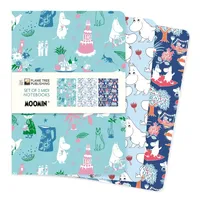 Flame Tree Gift Dreier Set Mittelformat-Notizbücher: Mumin Klassik