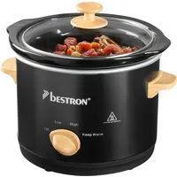 Bestron Slowcooker für 2 Personen, Schongarer mit Keramikpfanne &