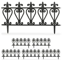 Relaxdays Beeteinfassung 61 x 32,5 cm 6 Stück schwarz