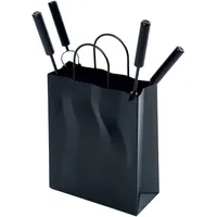 FireFix Kaminbesteck Stahl/Holz 4-teilig schwarz",