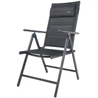 Garmio GARMIO® Gartenstuhl FLORENZ schwarz, 7-fach verstellbar, klappbar, inkl.