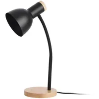 Lux.pro Schreibtischlampe, Schwarz Metall Holz