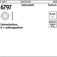 Industrial Quality Supplies DIN 6797 Zahnscheiben Federstahl A 17