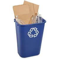 Rubbermaid Papierkorb, 39 Liter, rechteckig, PE, blau