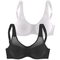 PETITE FLEUR Bügel-BH Damen schwarz+weiß Gr.90C