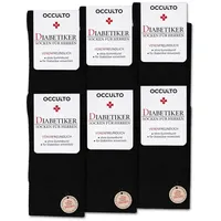 Occulto Diabetikersocken Herren ohne Naht Gummibund 6er Pack (Modell: