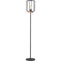 Brilliant Tosh 93145/66 Stehlampe E27 Holz (dunkel), Schwarz (korund)