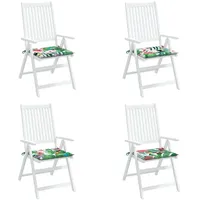VidaXL Gartenstuhl-Kissen 4 Stk. Mehrfarbig 40x40x4 cm Stoff