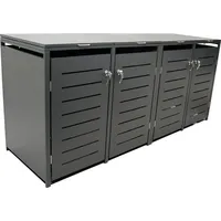 DEGAMO Mülltonnenbox 264x80x116cm für Tonnen 120 und 240 Liter,