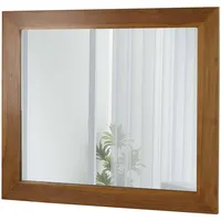 Mendler Teak-Wandspiegel HWC-M75, Badspiegel, Holzrahmen, hochwertiges B-Grade-Teak (Kernholz, 20-30