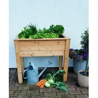 Gartenwelt Riegelsberger Stelzenhochbeet aus Lärche natur Pflanzbeet Kräuterbeet Gemüsebeet
