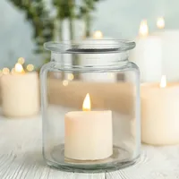 Relaxdays Windlicht, 12er Set, aus Glas, innen - außen,
