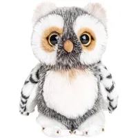 Uni-Toys - Eule grau-weiß - 18 cm (Höhe) -