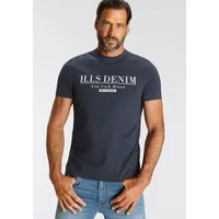 H.I.S. H.I.S T-Shirt, schmale Passform, bedrucktes Design, Rundhalsausschnitt, blau