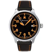 Messerschmitt Herrenuhr Fliegeruhr Beobachter - Edelstahlgehäuse Ø42mm mit schwarzem