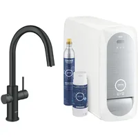 Grohe Blue Home Starter Kit C-Auslauf, herausziehbarer Mousseurauslauf, velvet