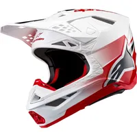 Alpinestars Supertech S-M10 Unite Motocrosshelm - Weiß/Rot/Schwarz / XL