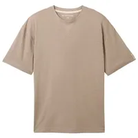 Tom Tailor Herren T-Shirt in Melange-Optik, beige, Meliert, Gr.