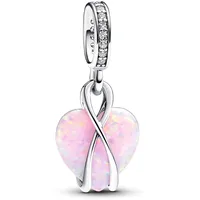 Pandora Mum Schillernder Herz Charm-Anhänger aus Sterling Silber mit