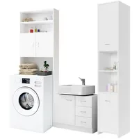 CASARIA Badmöbel-Set Neapel 3-tlg. Weiß
