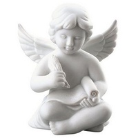 Rosenthal Engel m.Schriftrolle Weiss Matt 14 cm