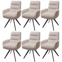 MCW Esszimmerstuhl MCW-G66, Küchenstuhl Stuhl, drehbar Auto-Position Stoff MVG