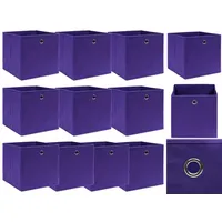 VidaXL Aufbewahrungsboxen 10 Stk. Lila 32x32x32 cm Stoff