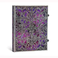 Paperblanks Silberfiligran Kollektion Aubergine - Notizbuch Groß Liniert -