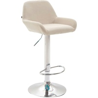 CLP Barhocker Braga Stoff creme/chrom