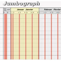 Brunnen Urlaubsplaner 2026 „Jumbograph“ | 647×297 mm