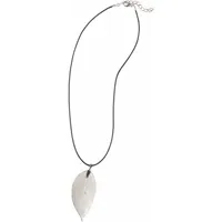 FIRETTI Kette mit Anhänger großem Blatt-Anhänger schwarz