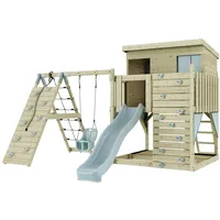 Polar play PolarPlay Spielturm Emil, mit Babyschaukel, Eisblau