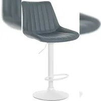 CLP Barhocker Toni Kunstleder grau/weiß