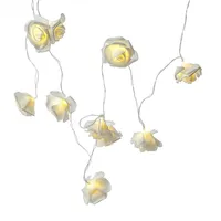 MARELIDA LED Lichterkette Rosen - 10 leuchtende Rosen -