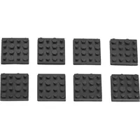 Renkforce RF-4491740, Schwarz, Gummi, 1 cm, 8 Stück(e), (RF-4491740)