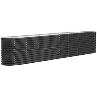 VidaXL Hochbeet Pulverbeschichteter Stahl 332x40x68 cm Anthrazit