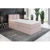 Mebloland Boxspringbett, Jugendbett NASI 80x200 (Links) mit Bettkästen, Bonell-Matratze
