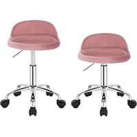 Woltu 2X Bürohocker mit Rollen, Drehhocker höhenverstellbar, Rollrocker mit