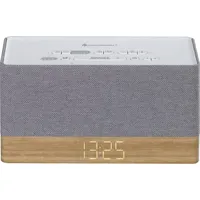 Soundmaster UR630WE Radiowecker UKW Bluetooth®, AUX, UKW Weckfunktion Grau,