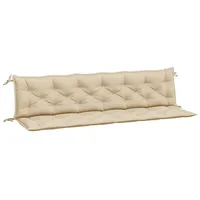 VidaXL Gartenbank-Auflagen 2 Stk. Beige 200x50x7 cm Oxford-Gewebe