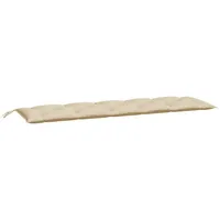 VidaXL Gartenbank-Auflagen 2 Stk. Beige 180x50x7 cm Oxford-Gewebe