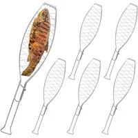 Relaxdays Grillguthalter 54 cm Edelstahl silber
