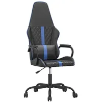 VidaXL Gaming-Stuhl mit Massagefunktion Blau und Schwarz Kunstleder -